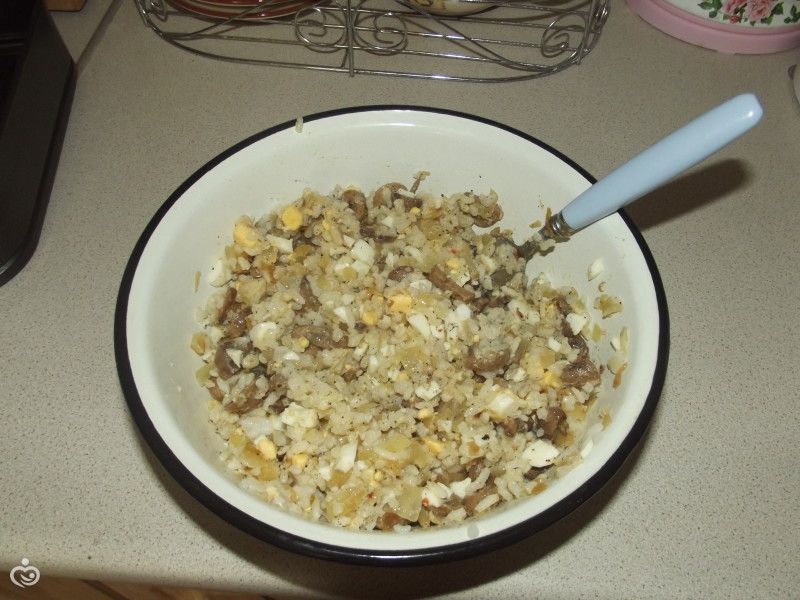 Пирог с грибами, рисом и яйцами – Шаг 3