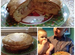 Мясной пирог маленькому и большому мужчине