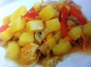 Индейка с овощами и картошкой