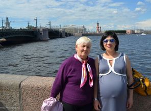 со свекровью...почти 37 недель моим лялькам