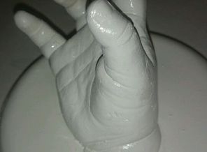 первый опыт:3D слепок ручки моей доченьки