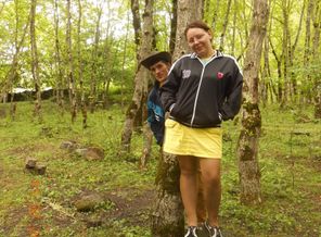 в лесной чаще