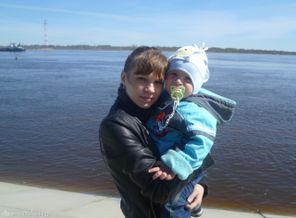 на прогулке