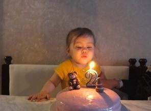 День рождение 2 годика, дуем тортик!