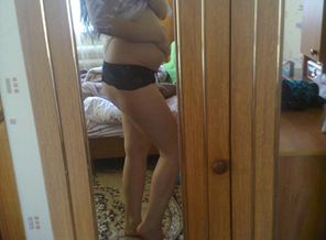 тут уже виден животик месяц 4