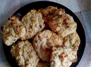 Овсяное печенье с бананов и творогом